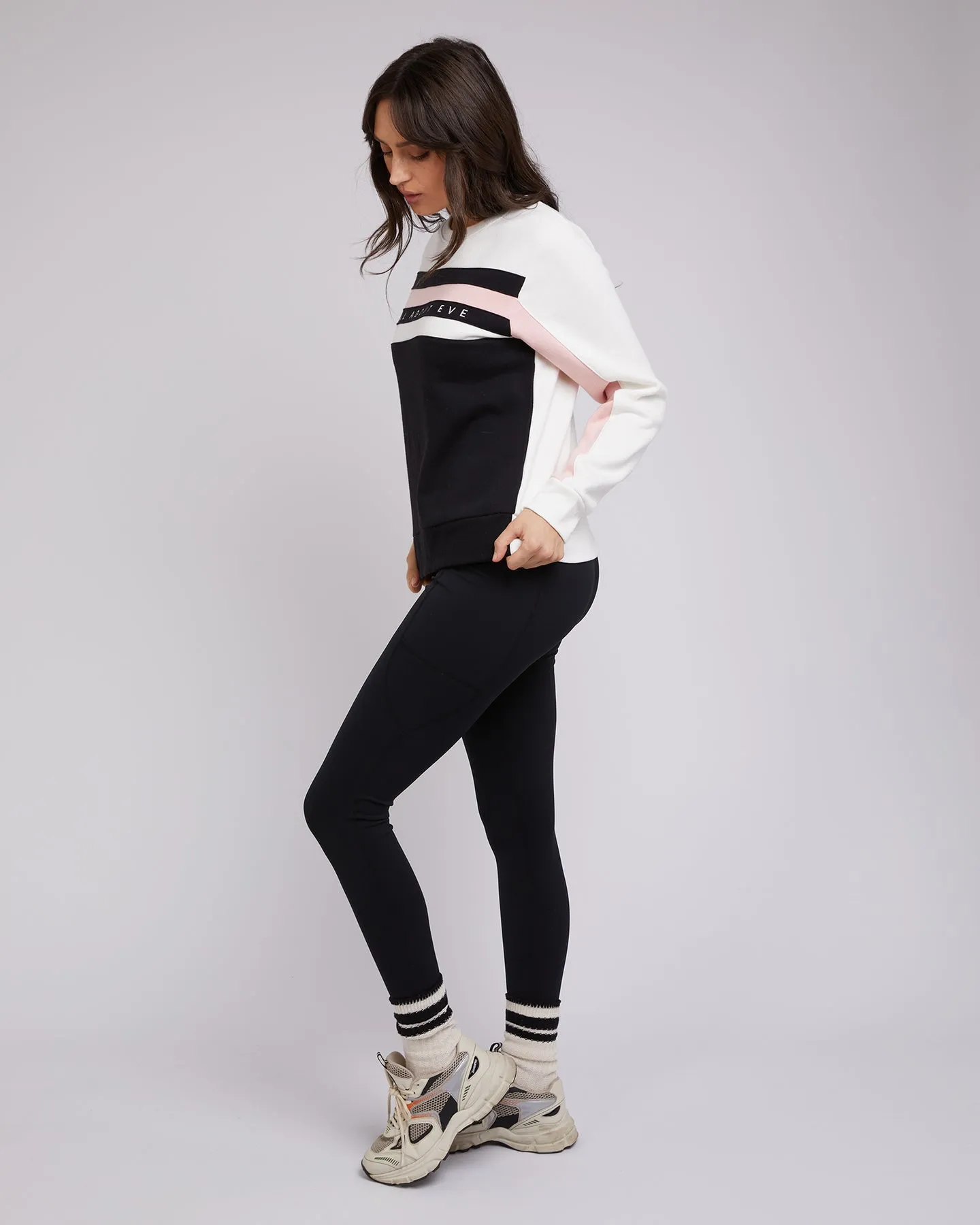 All About Eve Base Contrast Crew Vintage White sold by Shine On product image thumbnail 5