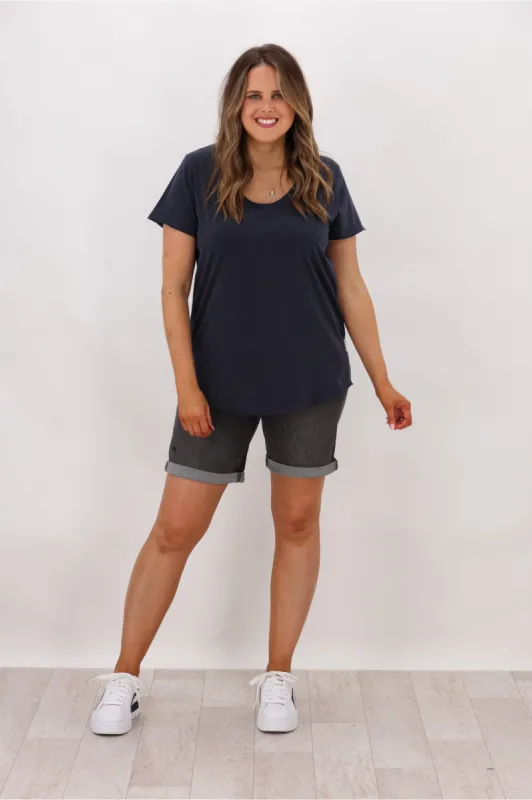 Elm Fundamental Vee Tee Black sold by Shine On