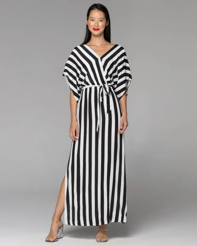 Fate Wonderland Maxi Dress Black White Stripe sold by Shine On