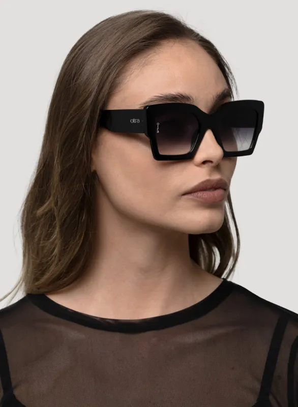 Otra Pipa Sunglasses Black Smoke Fade made by Otra Eyewear