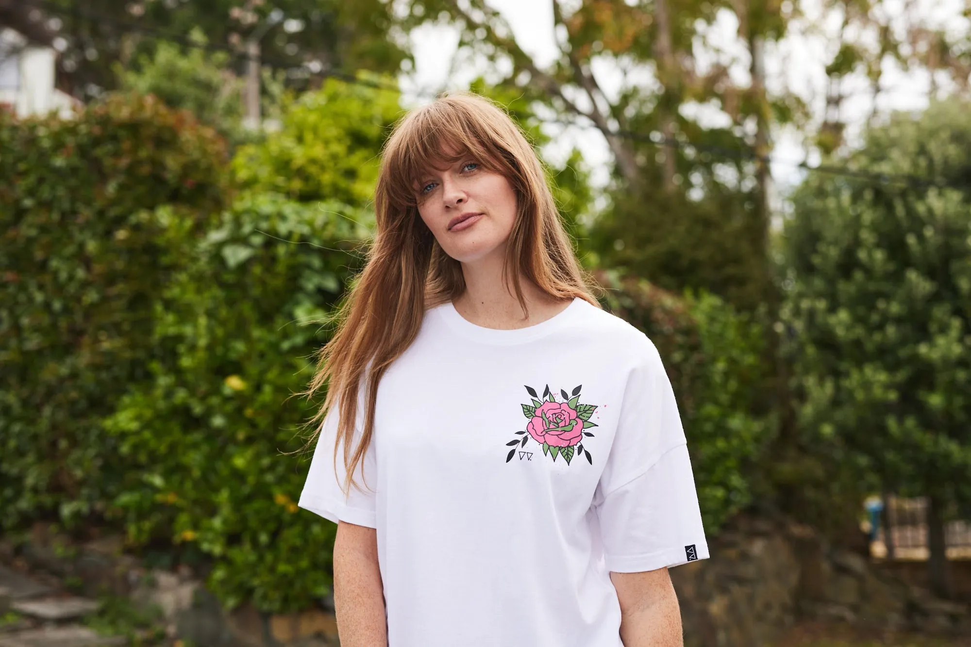 Rebel Club by Shine On Sideways Tee White sold by Shine On product image thumbnail 3