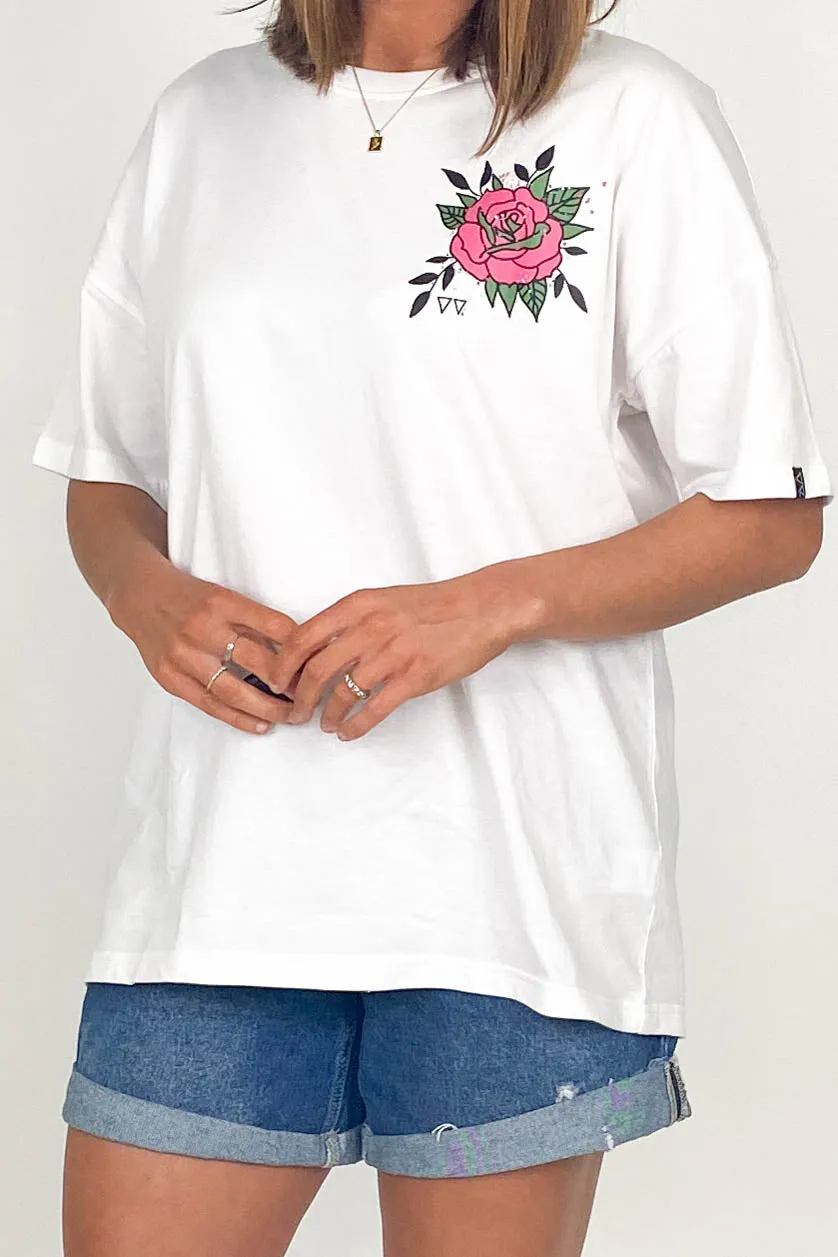 Rebel Club by Shine On Sideways Tee White sold by Shine On product image thumbnail 2