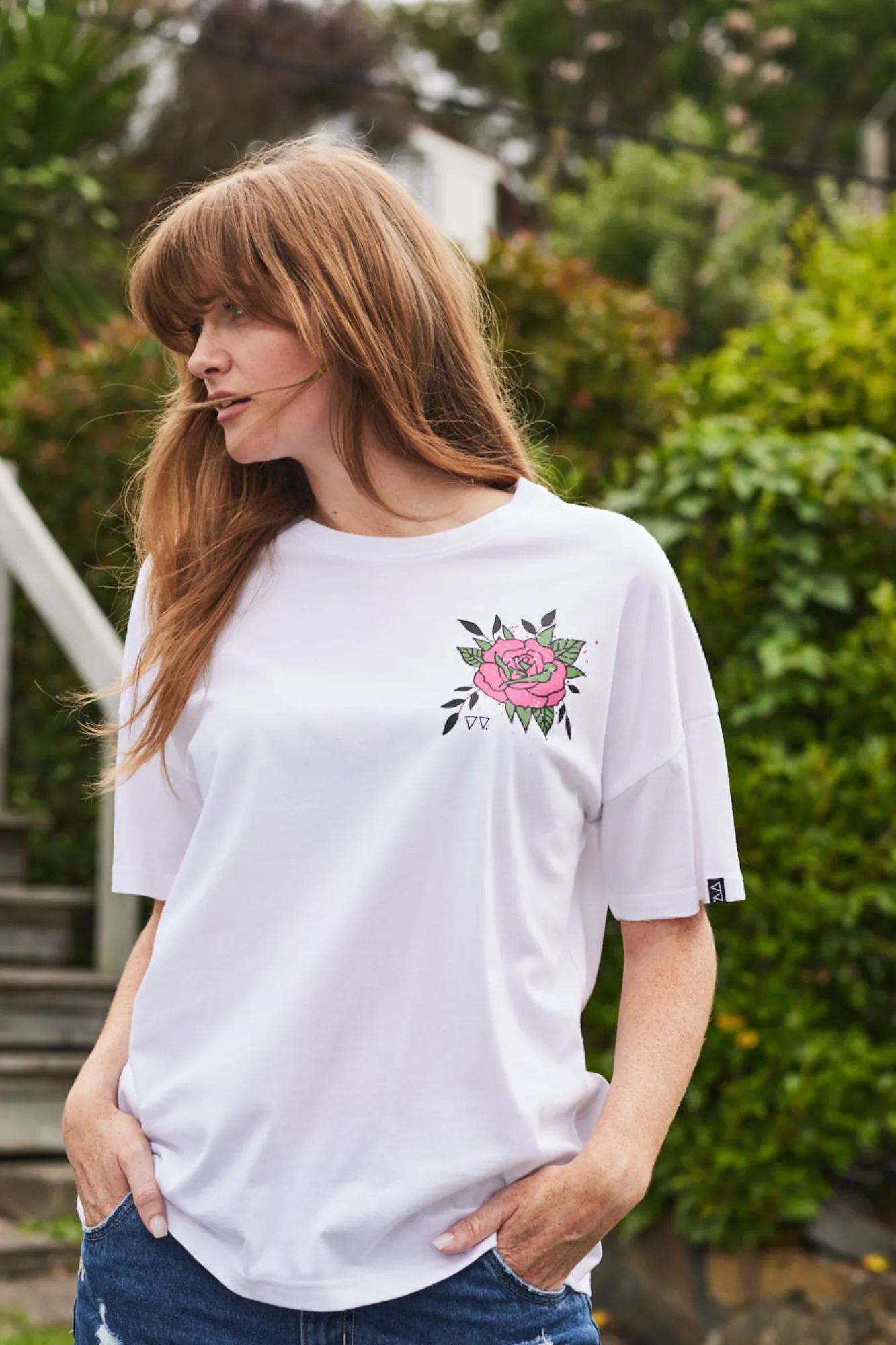Rebel Club by Shine On Sideways Tee White sold by Shine On