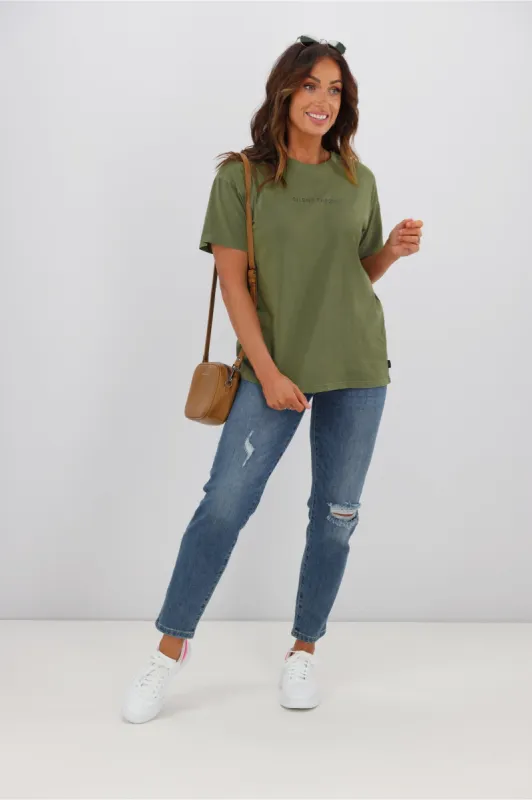 Silent Theory Logo Tee Khaki sold by Shine On