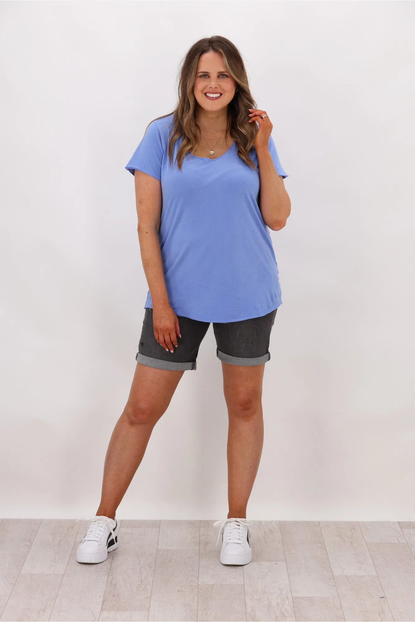 Shine On Label Boyfriend Shorts Washed Charcoal sold by Shine On product image thumbnail 4