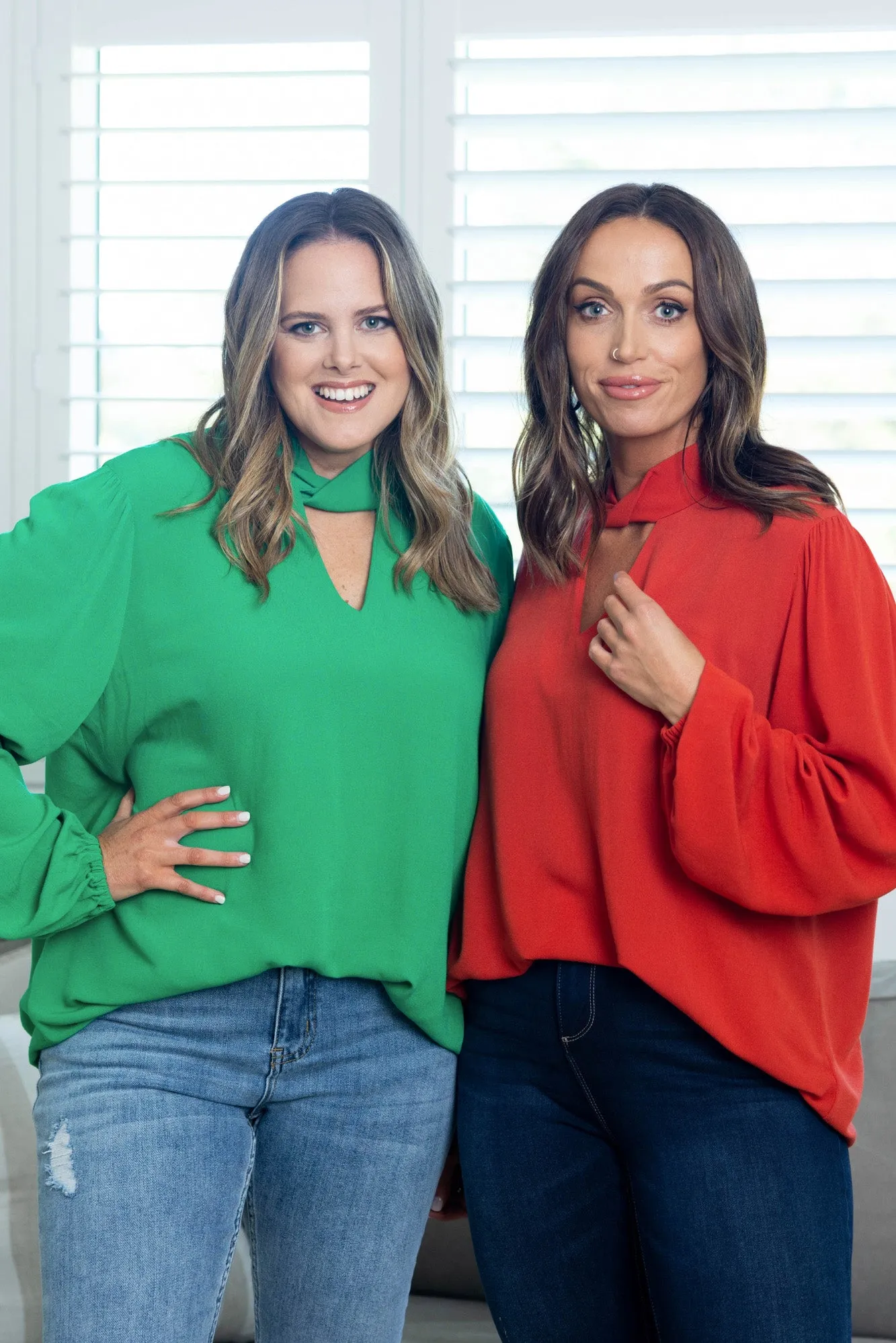 Gloss by Shine On Everleigh Twist Neck Top Emerald sold by Shine On product image thumbnail 5