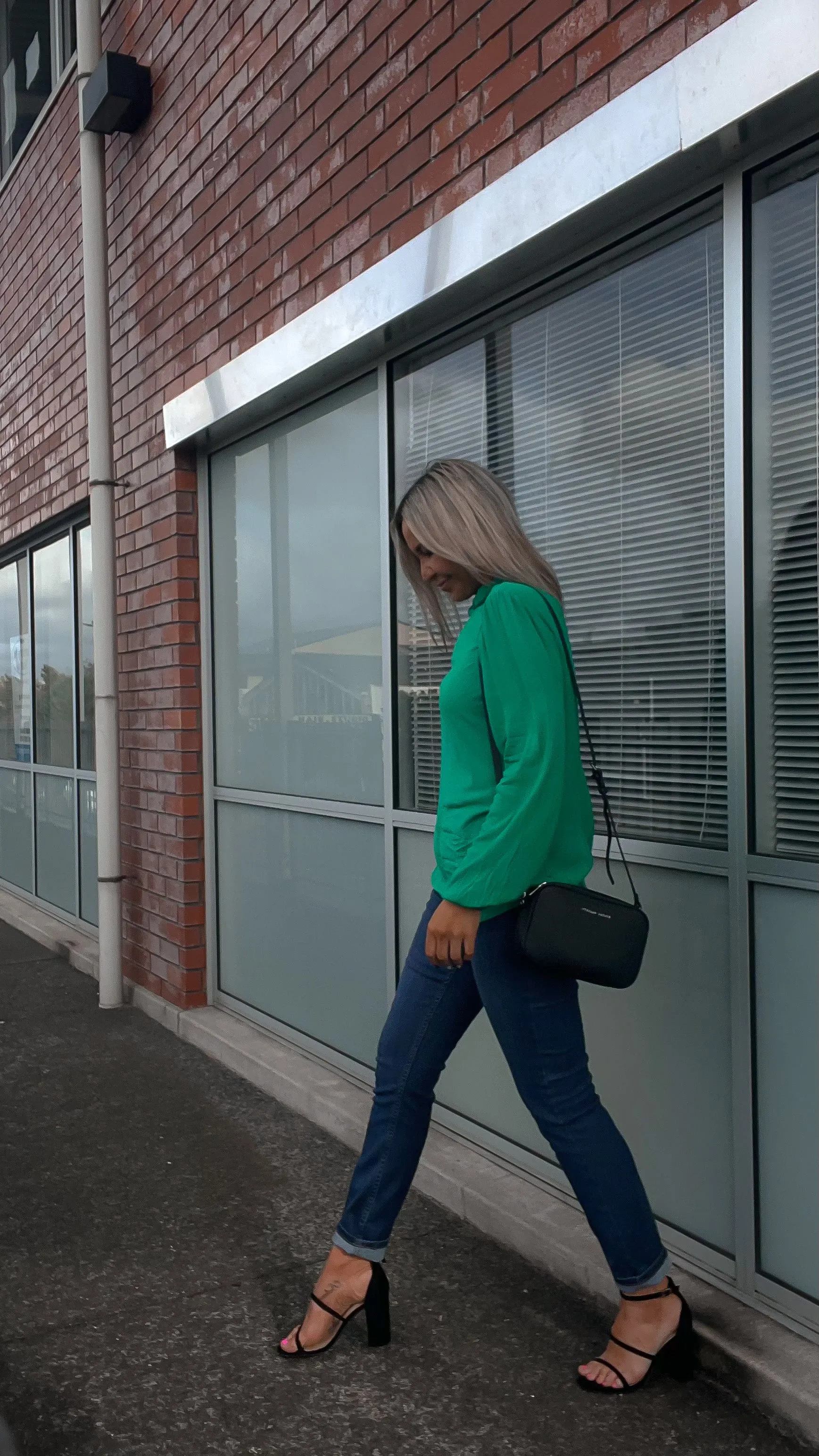 Gloss by Shine On Everleigh Twist Neck Top Emerald sold by Shine On product image thumbnail 4