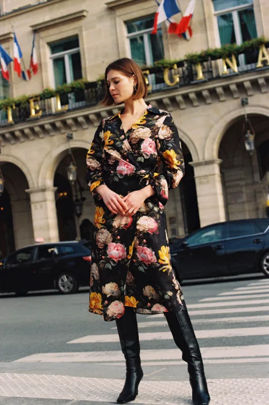Adorne Vienna Floral Wrap Midi Dress Floral made by Shine On