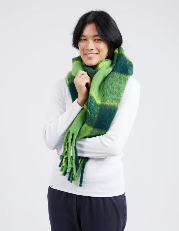 Elm Fig Scarf Green Check sold by Shine On