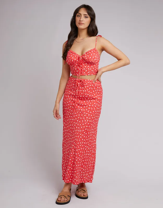 All About Eve Gigi Floral Maxi Skirt Red sold by Shine On