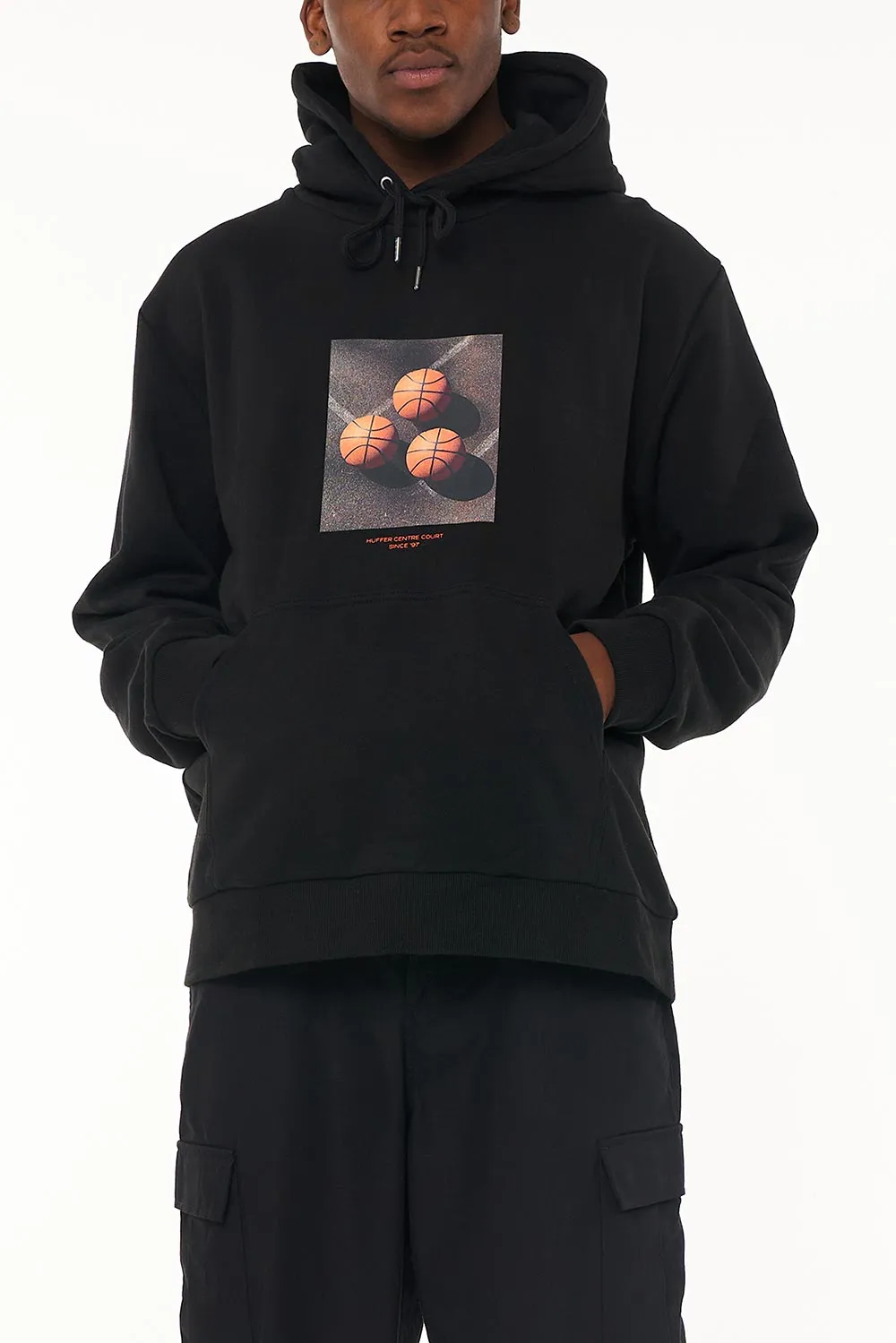 Huffer Mens True Hood 350 Line Up Black sold by Shine On product image thumbnail 3