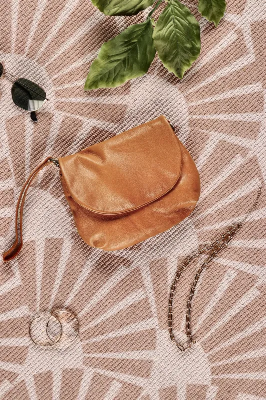 Dusky Robin Zoe Bag Clutch Tan sold by Shine On