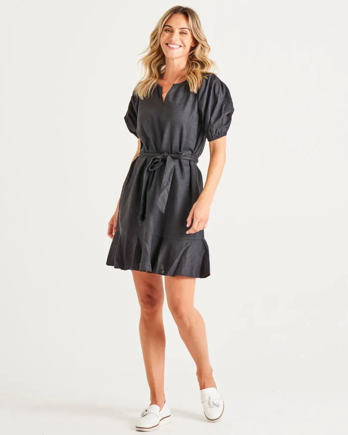 Betty Basics Birdie Dress Coal sold by Shine On