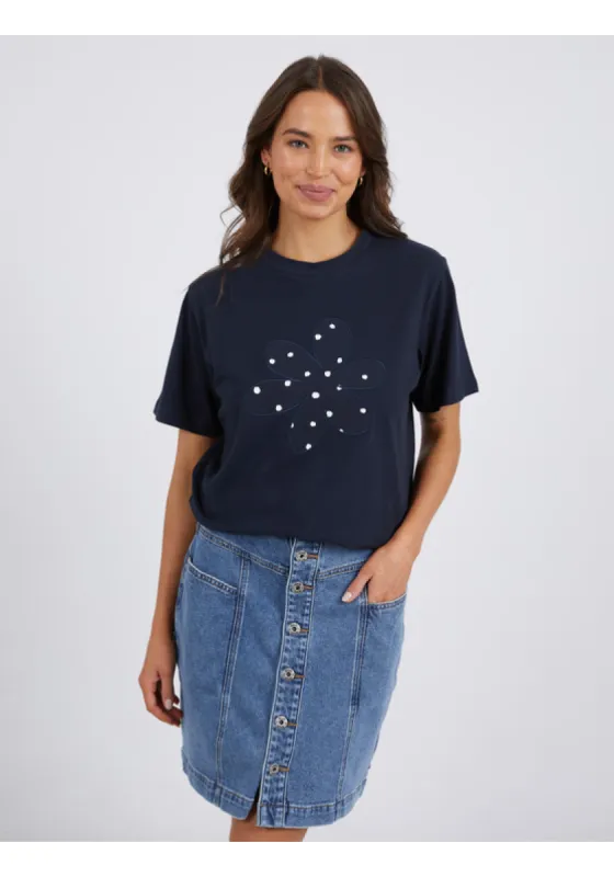 Elm Daisy Spot Tee Navy sold by Shine On