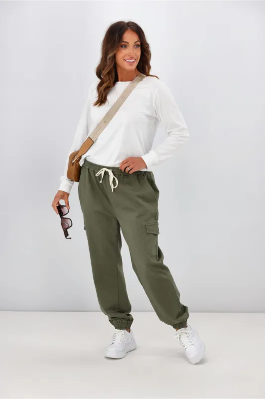 Betty Basics Connecticut Cargo Jean Khaki sold by Shine On