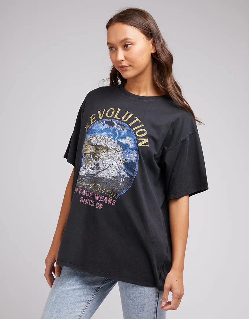 Silent Theory Revolution Tee Washed Black sold by Shine On