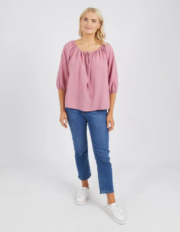 Elm Goldie Blouse Dusty Pink sold by Shine On