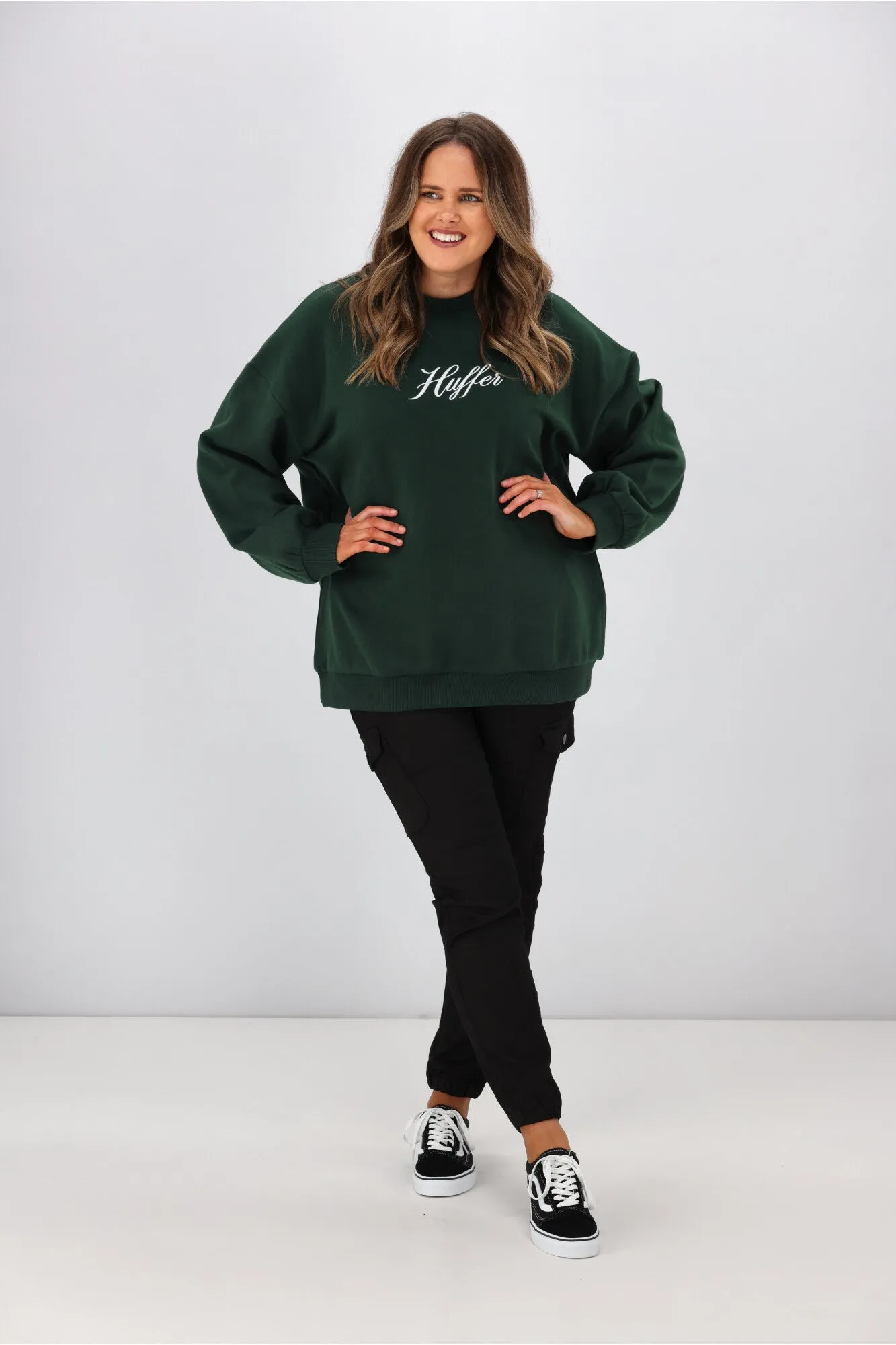 Huffer Womens Girlfriend Crew Fountain Evergreen sold by Shine On product image thumbnail 5