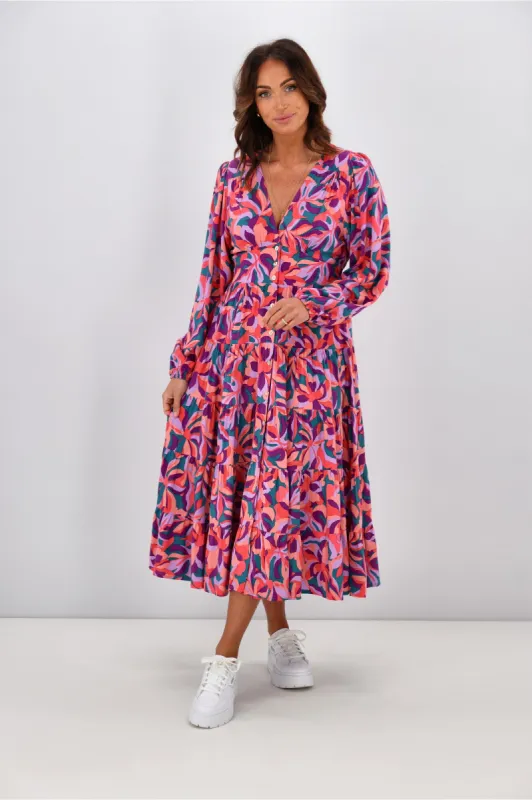Salty Bright Freya Dress Pink sold by Shine On