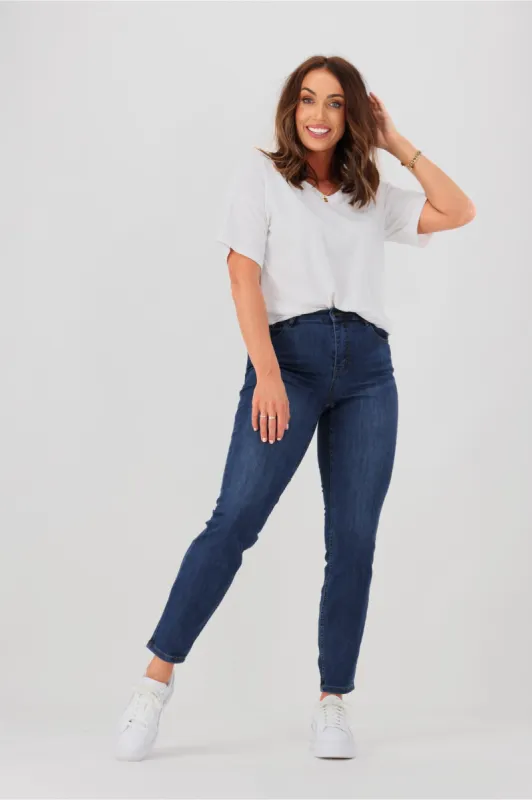 Shine On Label Camryn Skinny Jean  Indigo Wash sold by Shine On