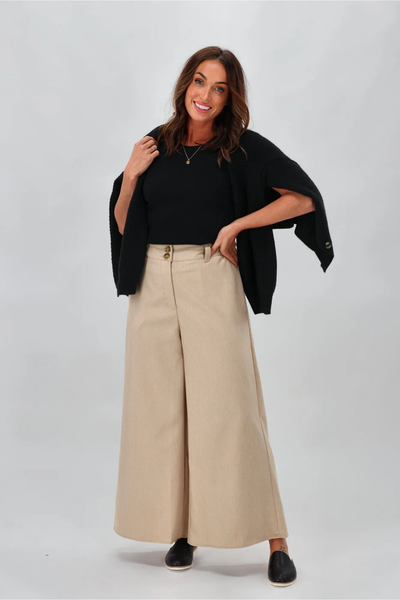 Iris Maxi Sarah Pants Camel sold by Shine On