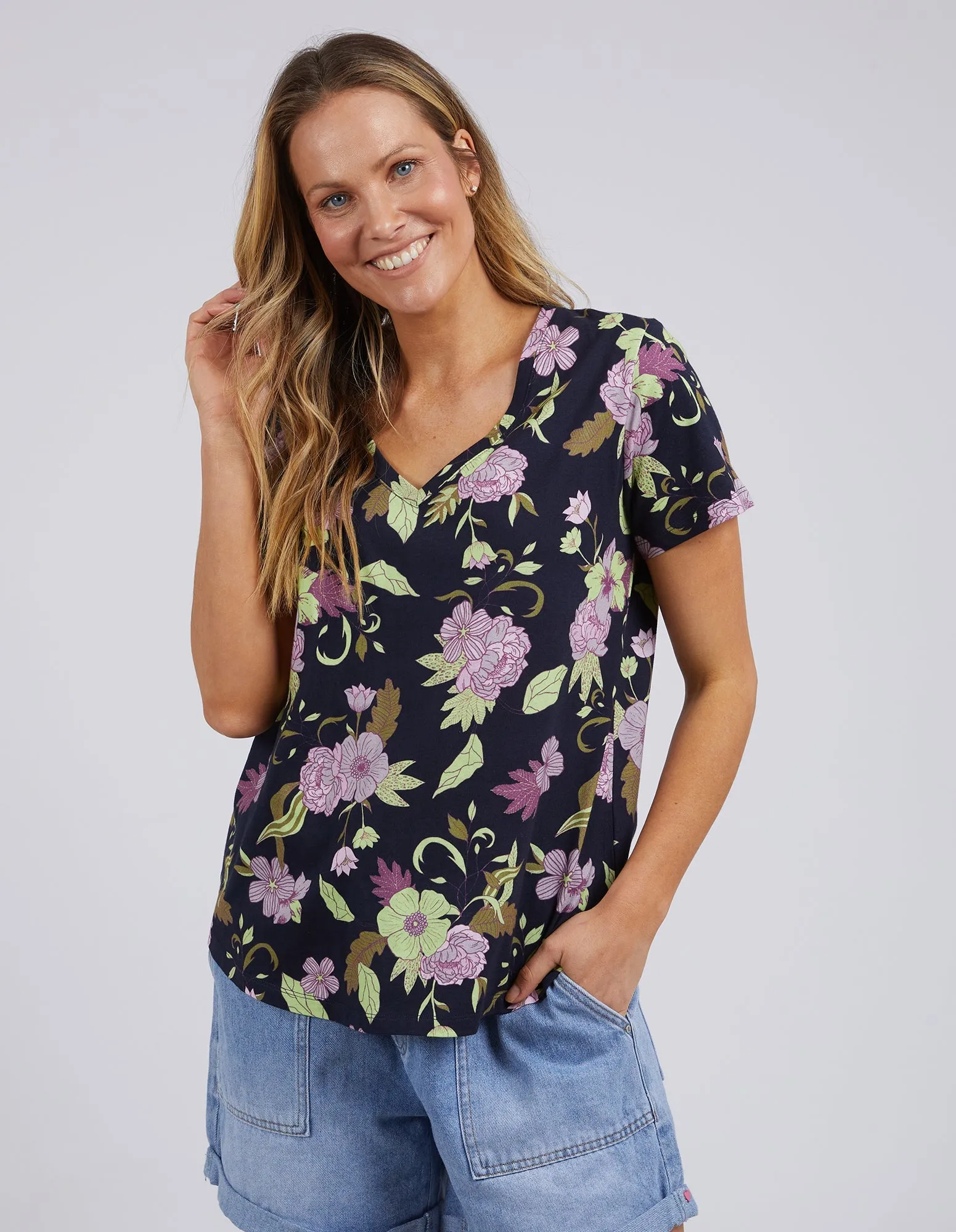 Elm Emmaline Vee Tee Navy sold by Shine On product image thumbnail 3