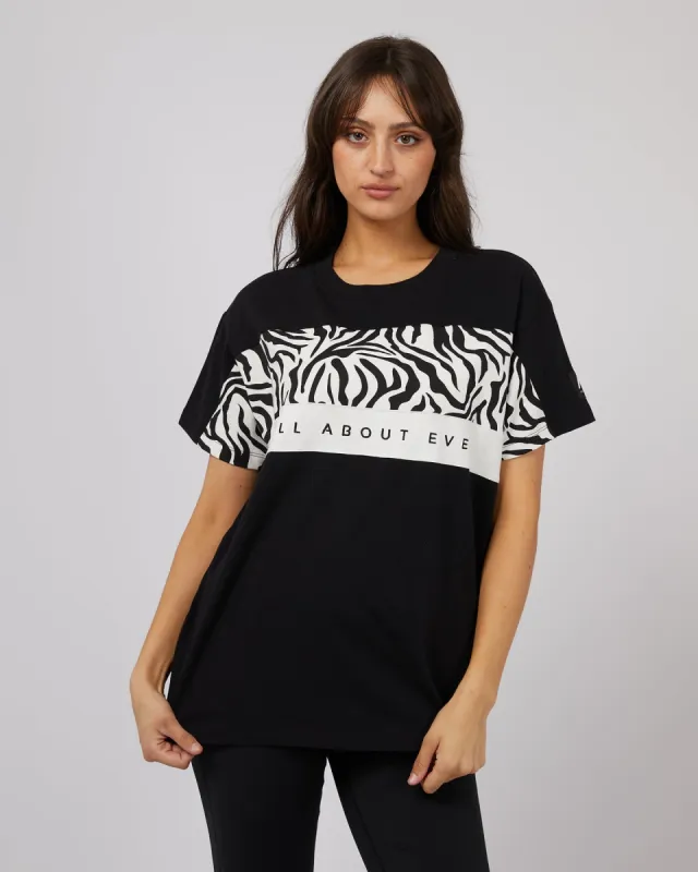 All About Eve Parker Panelled Tee Black sold by Shine On