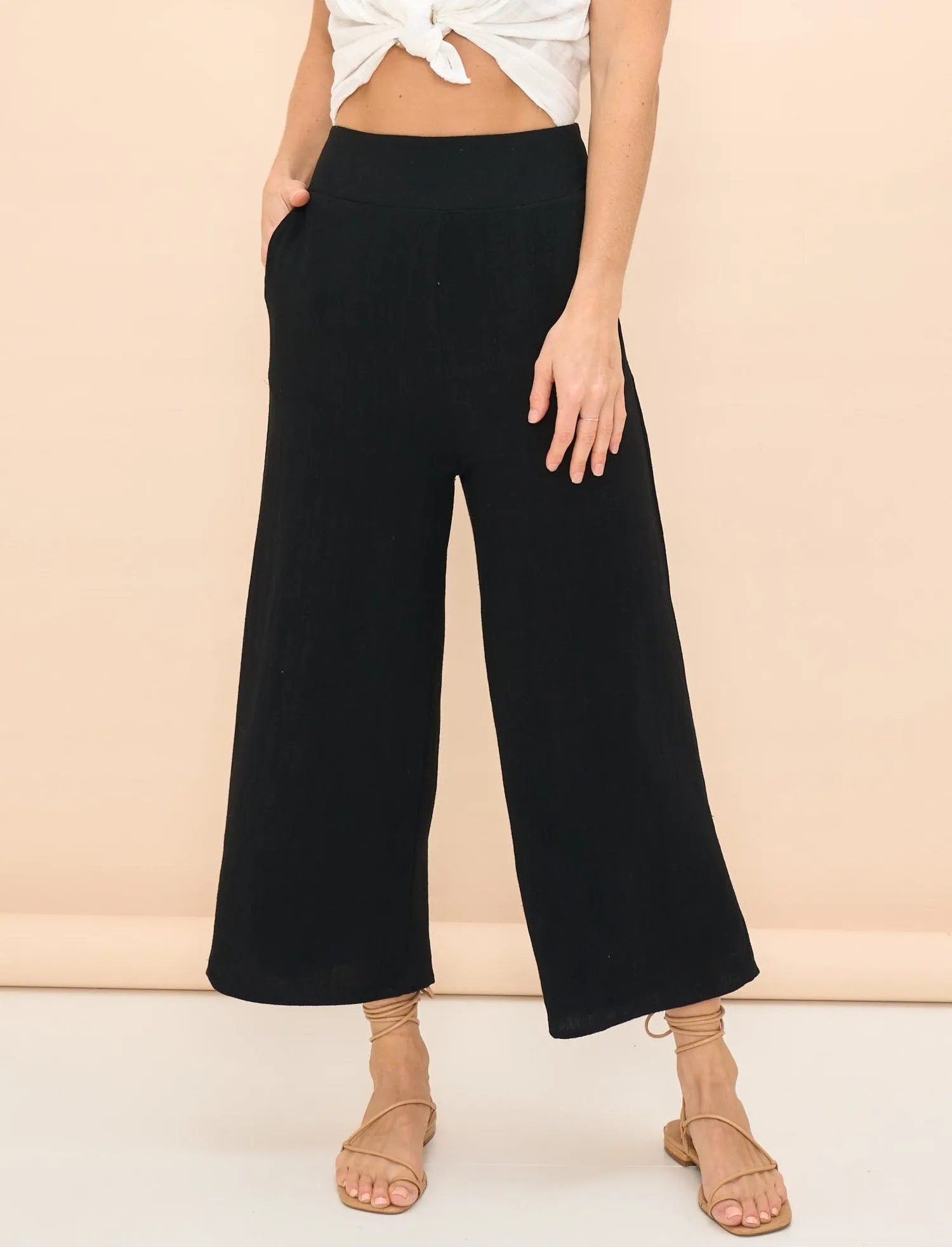 Iris Maxi Sammie Linen Pant Black sold by Shine On product image thumbnail 2