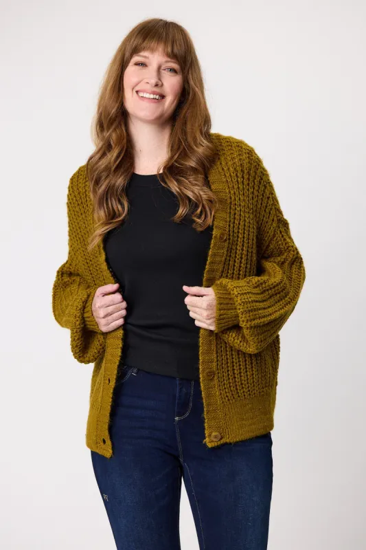 Shine On Label Bettini Knit Cardigan Citrus Green sold by Shine On