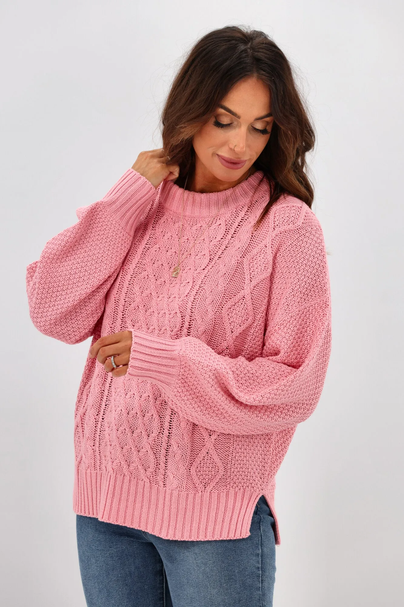 All About Eve Rue Sweater Pink sold by Shine On product image thumbnail 2