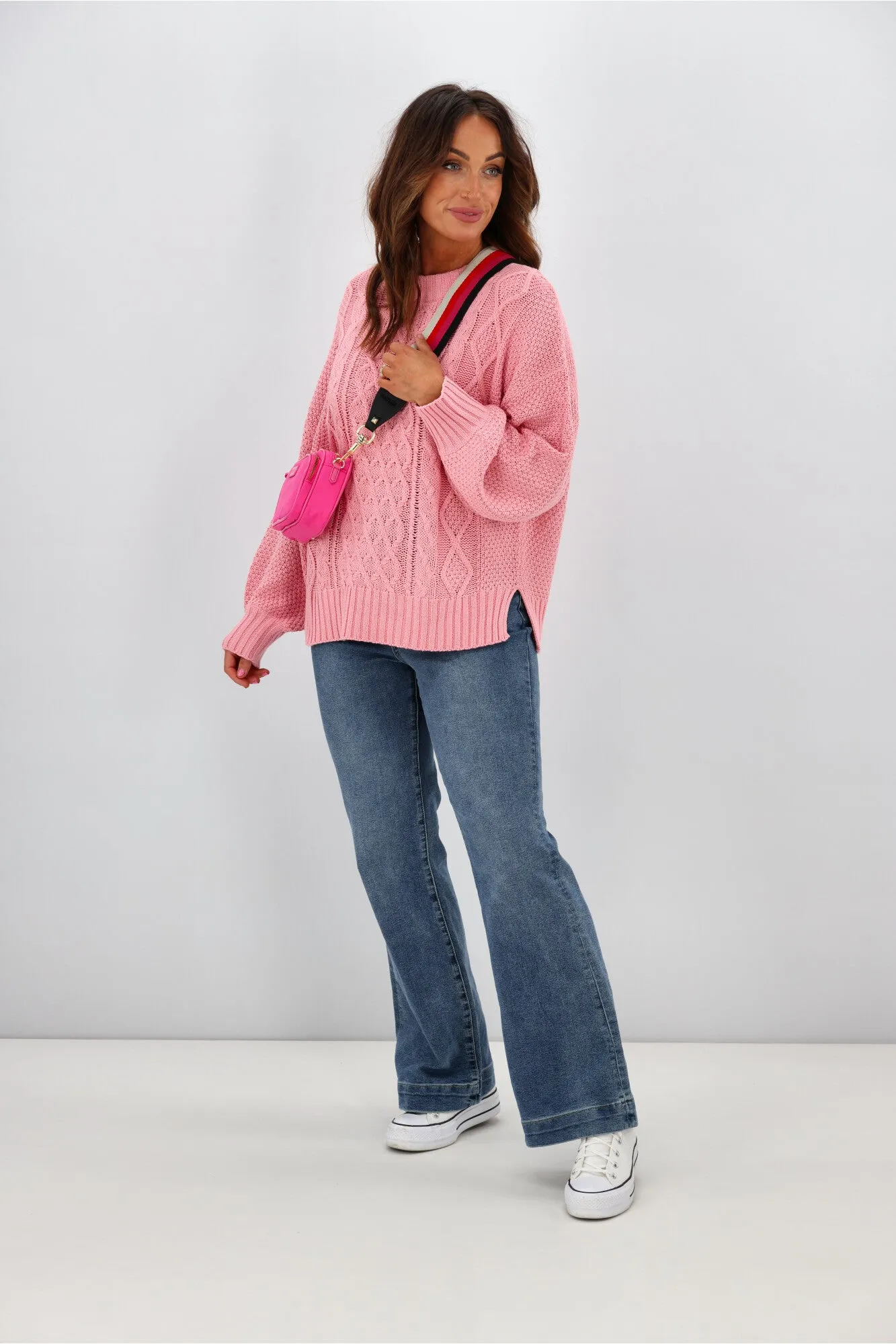 All About Eve Rue Sweater Pink sold by Shine On product image thumbnail 4