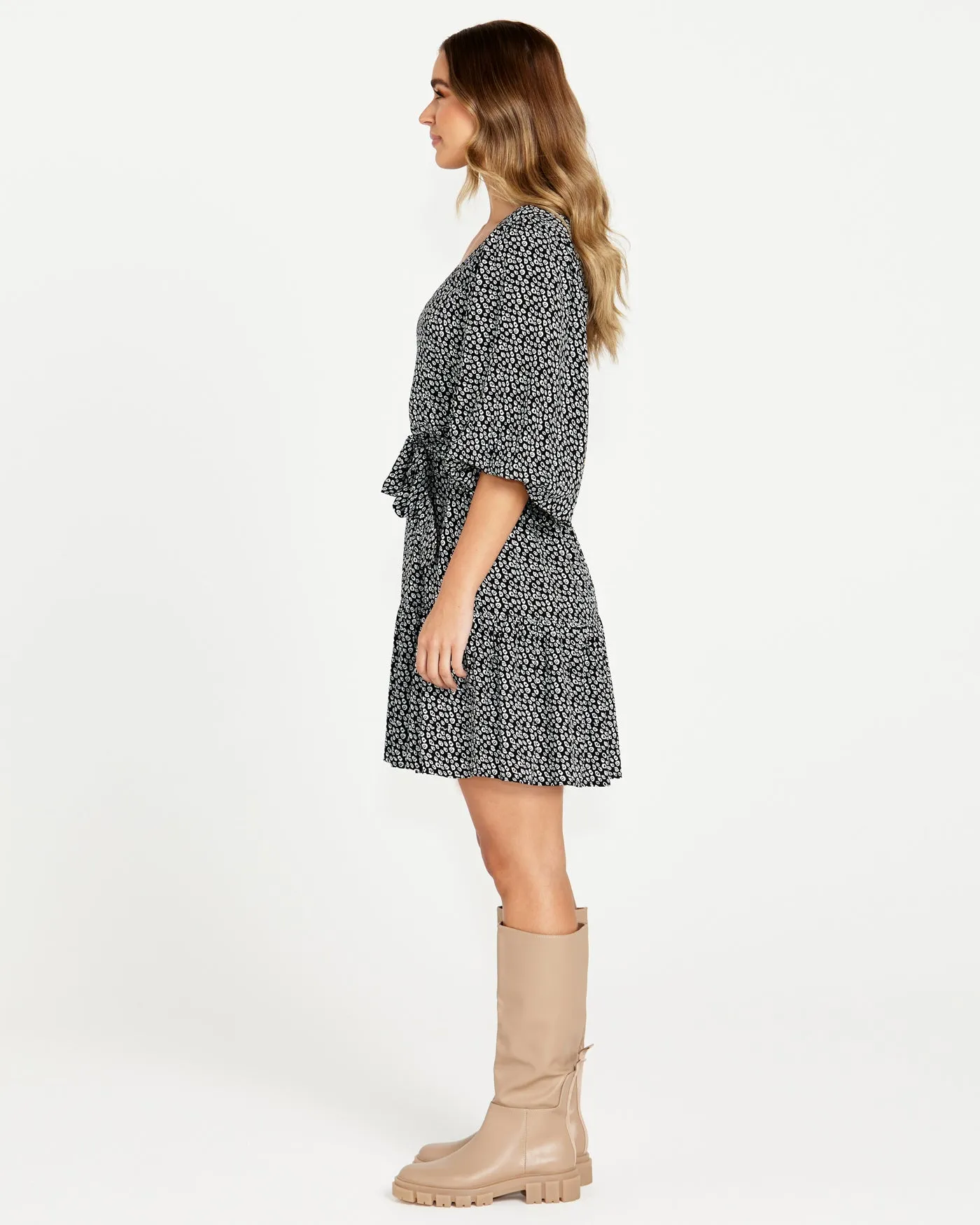 Sass Nicolette Puff Sleeve Dress Boho Animal sold by Shine On product image thumbnail 5