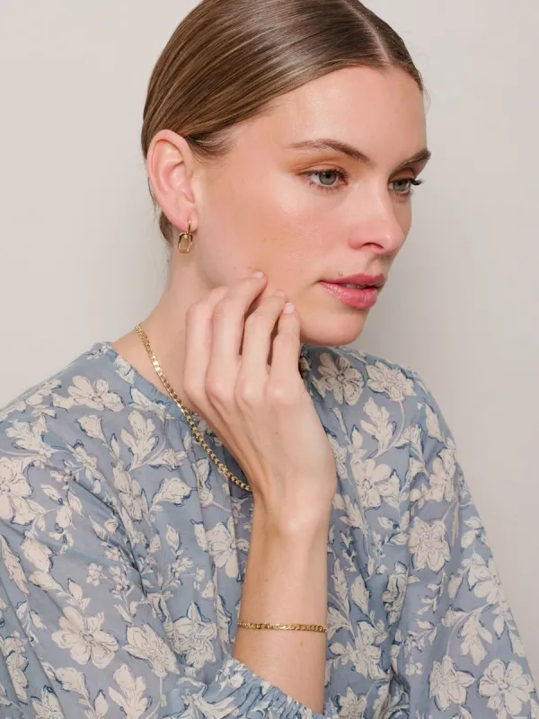Tiger Tree Gold Curb Link Slider Bracelet sold by Shine On