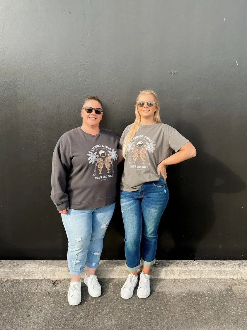 All About Eve Living Life Standard Tee Charcoal sold by Shine On product image thumbnail 3