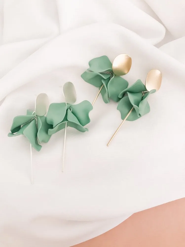 Willow Collective Flora Dangles Gold Sage sold by Shine On