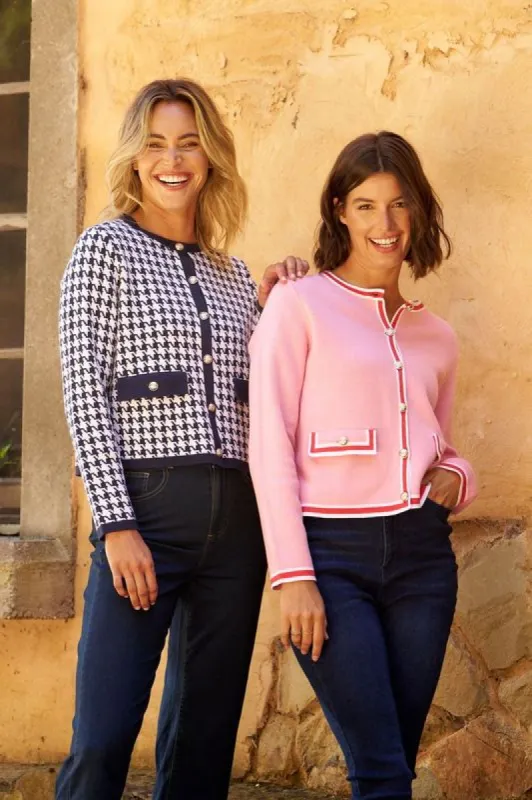 Betty Basics Lady Cardigan Pink Red sold by Shine On