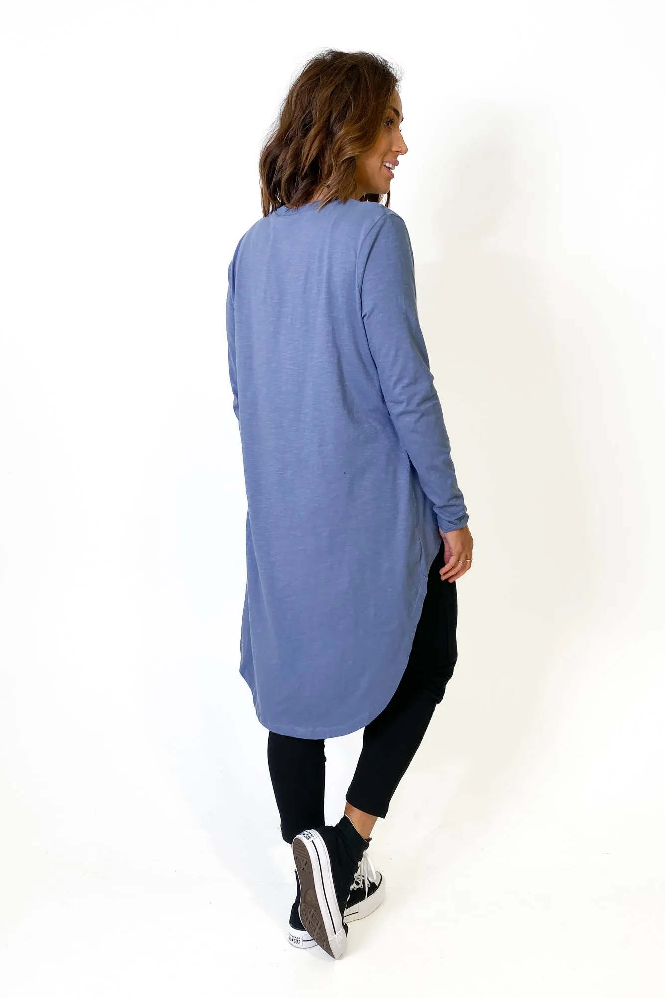 Little White Lie Michelle Tail Ls Tee Blue sold by Shine On product image thumbnail 4
