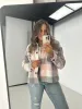 Shine On Label Lucas Cropped Checked Shacket Pink Grey sold by Shine On