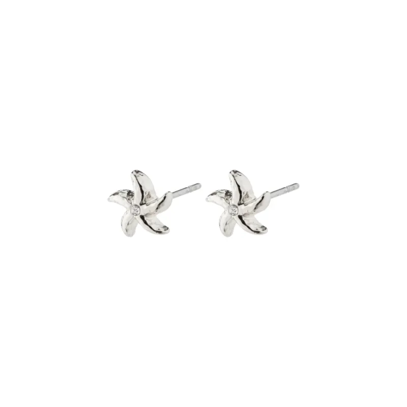 Pilgrim Oakley Recycled Starfish Earring Silver Plated sold by Shine On