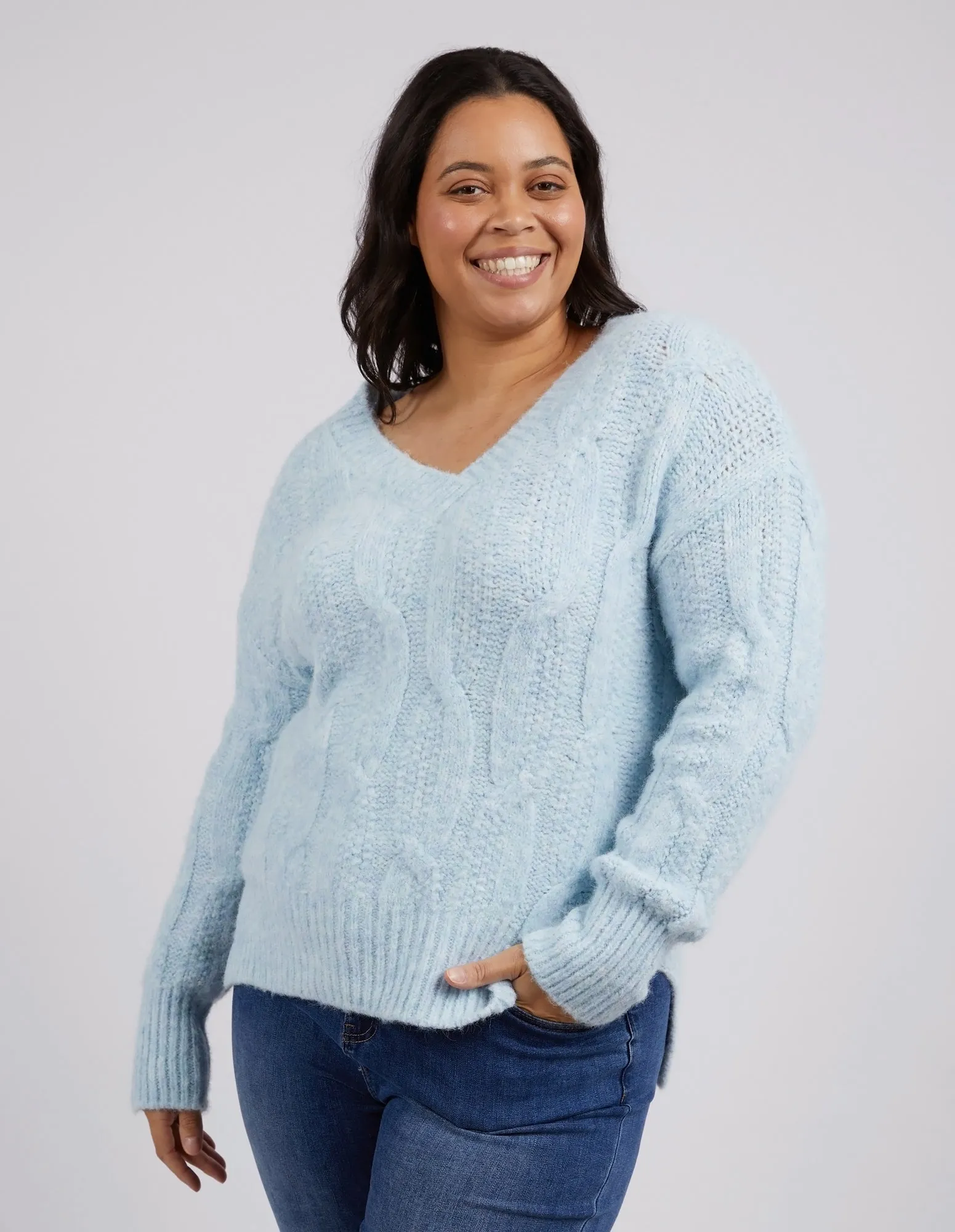 Elm Tallulah Cable Knit Blue Mist sold by Shine On product image thumbnail 4