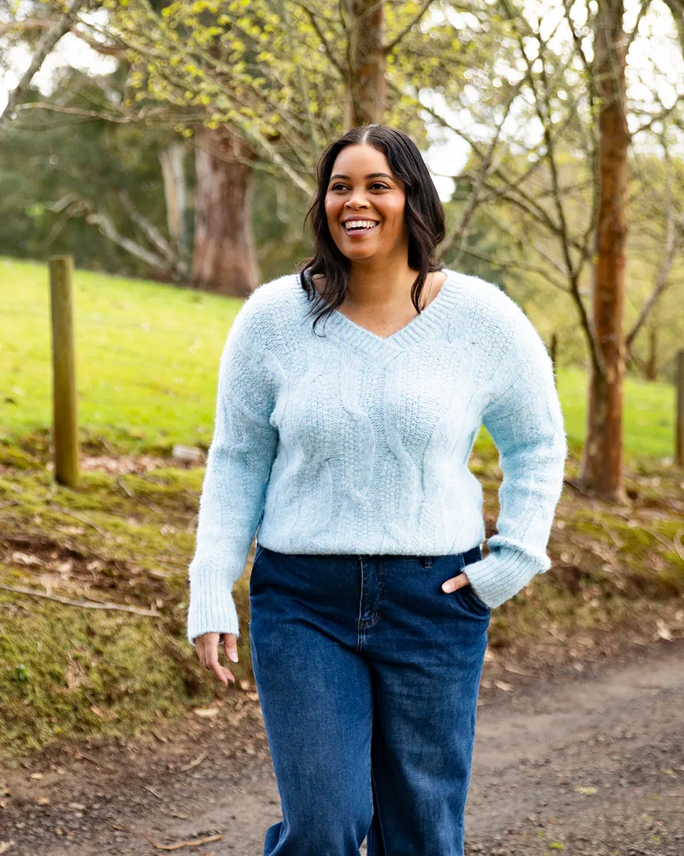 Elm Tallulah Cable Knit Blue Mist sold by Shine On product image thumbnail 2