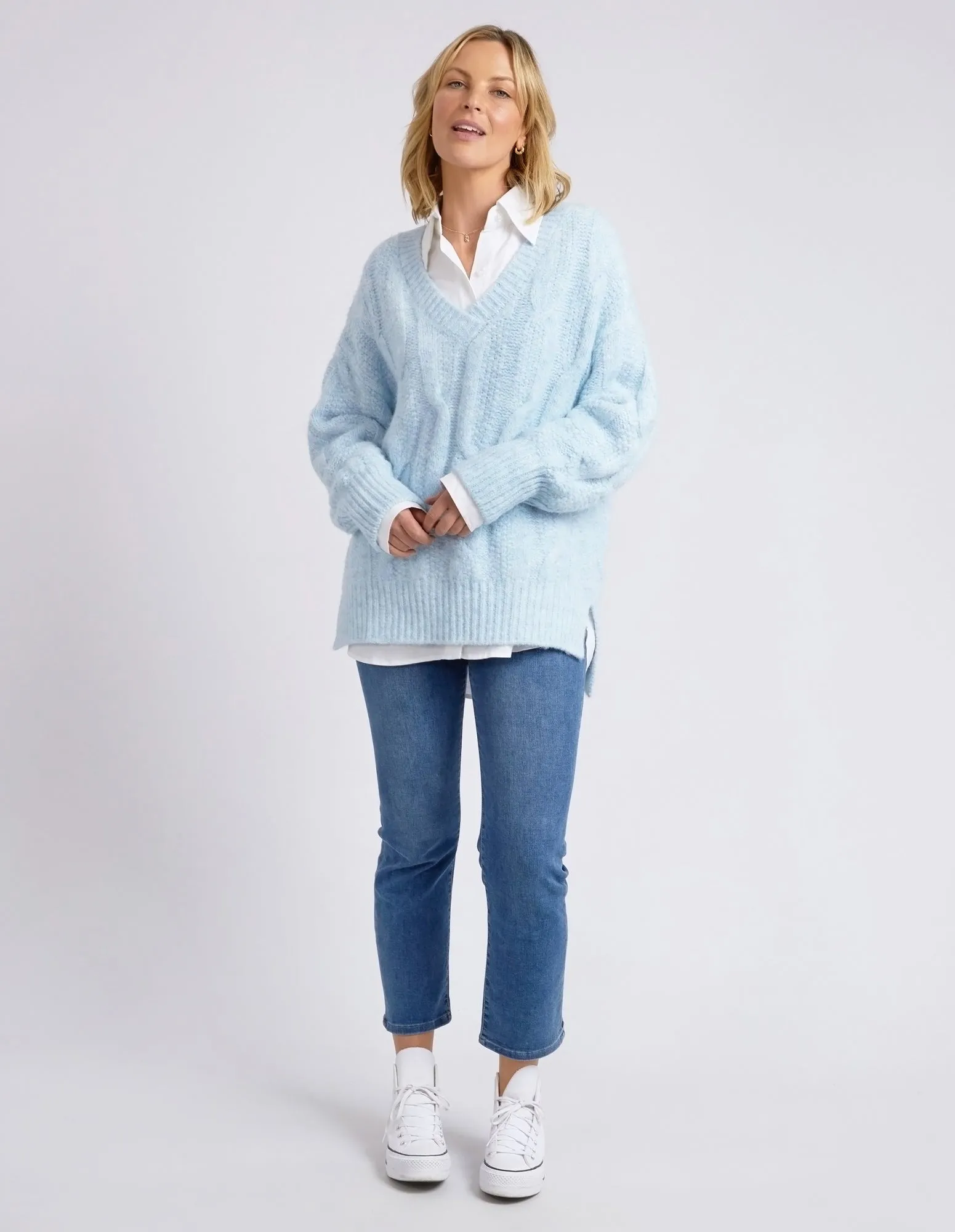 Elm Tallulah Cable Knit Blue Mist sold by Shine On product image thumbnail 3