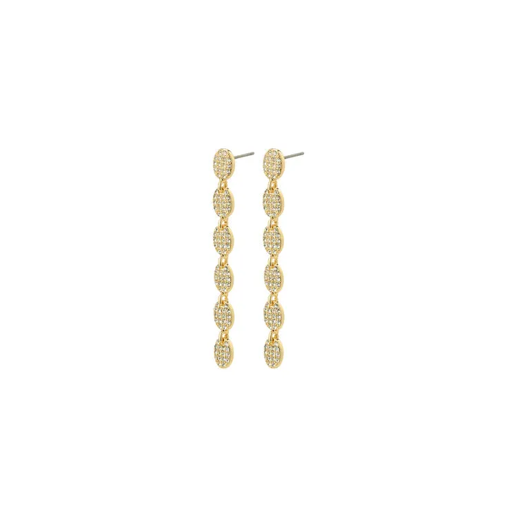 Pilgrim Beat Recycled Crystal Earrings Gold Plated sold by Shine On product image thumbnail 2