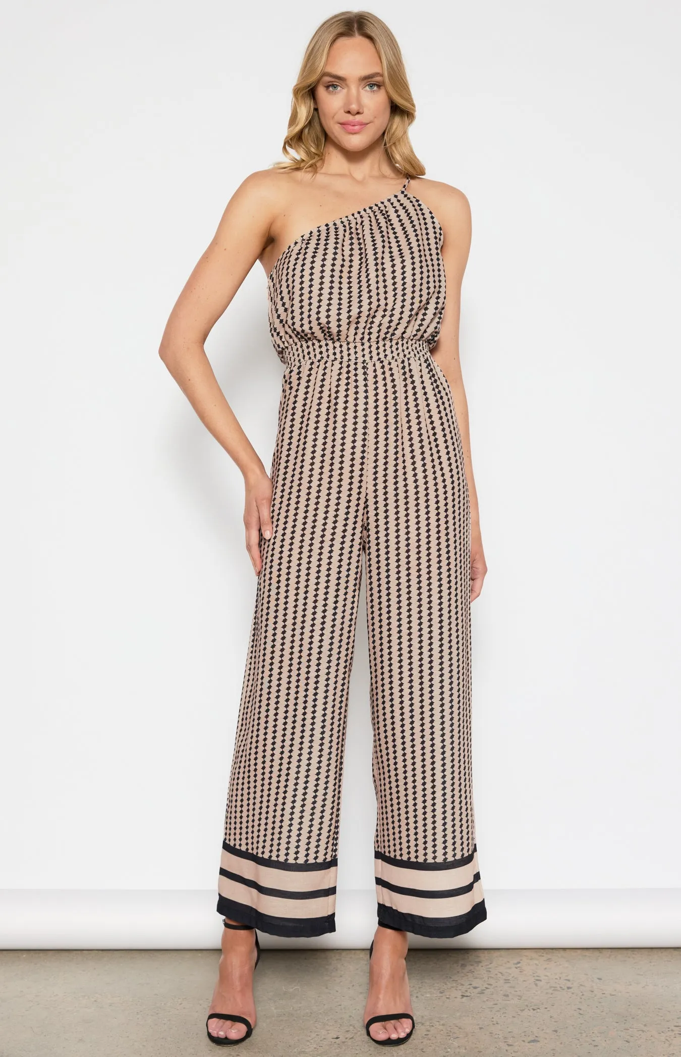 Style State Geo Print Jumpsuit Mocha sold by Shine On