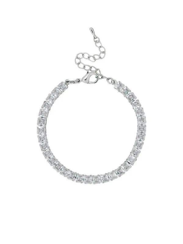 Tiger Tree Crystal Tennis Bracelet Silver sold by Shine On