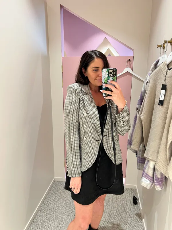 Leoni Hayden Blazer Sand Stone sold by Shine On