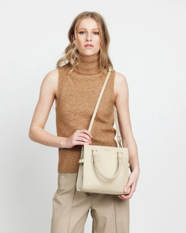 Saben Beau Crossbody) with Handles ( No Suede ) Biscotti made by Shine On