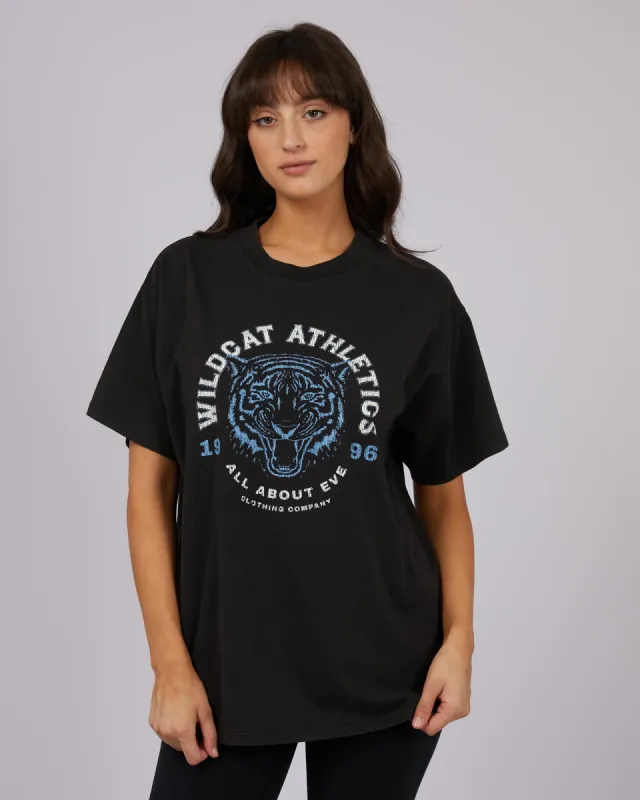 All About Eve Wildcat Oversized Tee Washed Black sold by Shine On