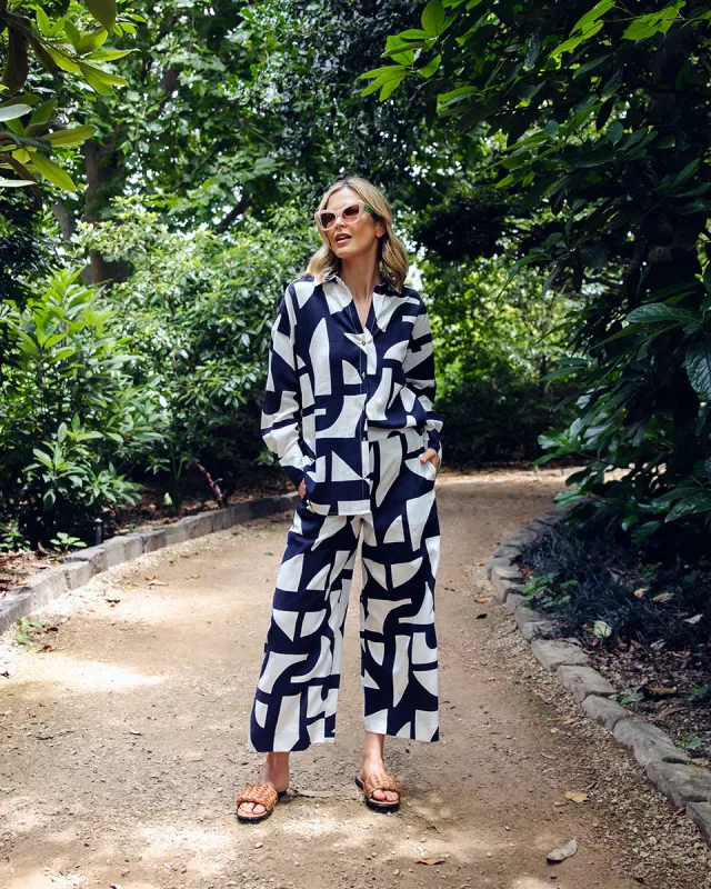 Elm Dali Abstract Pant Midnight Abstract Print sold by Shine On