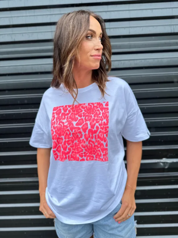 Rebel Club by Shine On Tee - Boxed Leopard - White sold by Shine On